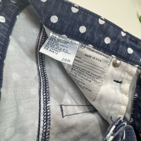 AG Adriano Goldschmied | the Stevie Ankle | Slim Straight leg Jeans | Navy Polka - Picture 7 of 10